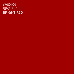 #A00100 - Bright Red Color Image